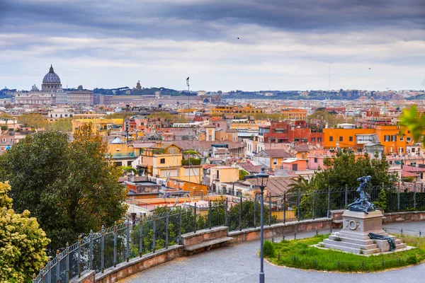 핀코 테라스에서 로마의 공중 도시 풍경 — 스톡 사진