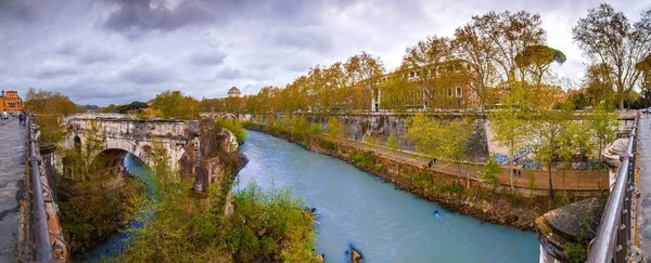 Tiber River Rome, Olaszország — Stock Fotó