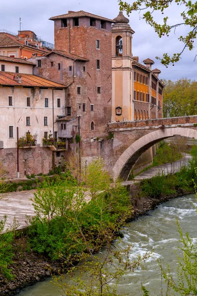 Rio Tibre Roma, Itália — Fotografia de Stock