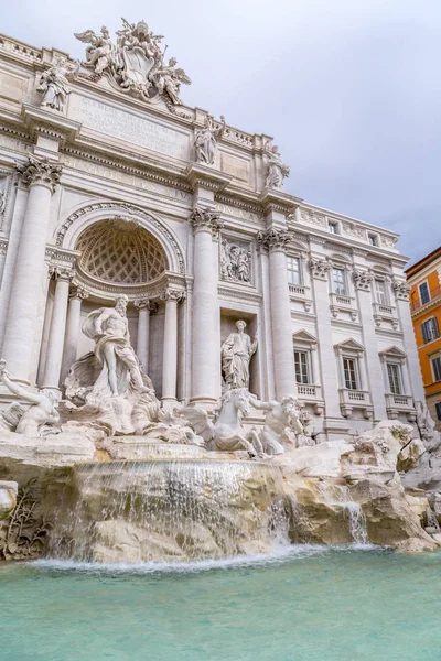 Fontana di Trevi o Fontana di Trevi in Piazza Trevi, Roma — Foto Stock