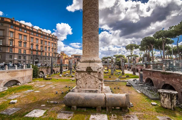 Fórum Romano, vista do Capitólio em Roma — Fotografia de Stock