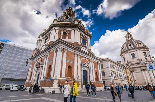 Santa Maria di Loreto ve Chiesa del Santissimo Nome di Maria al — Stok fotoğraf