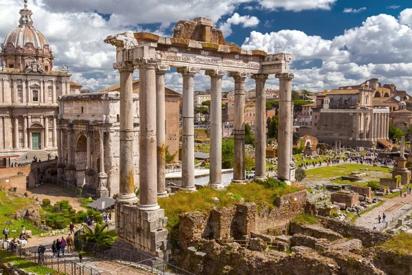 Roman Forum, uitzicht vanaf Capitolium Hill in Rome — Stockfoto