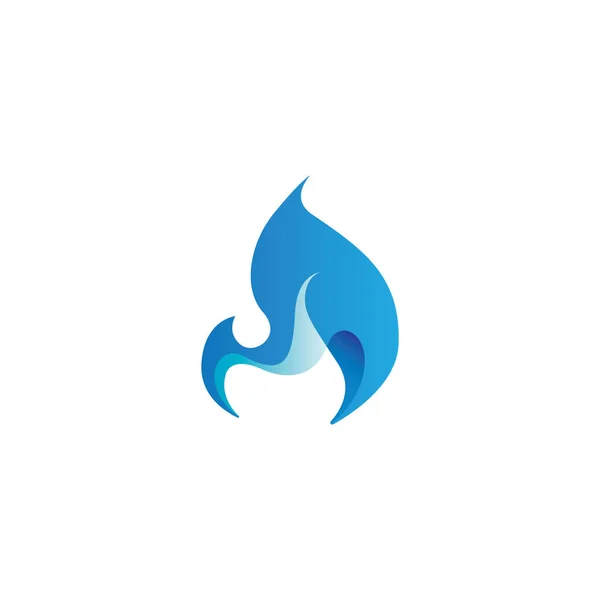 Elemento de diseño de llama abstracto, icono de fuego estilizado — Vector de stock