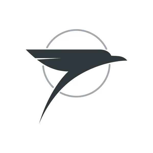 Elemento de design de ícone de pássaro estilizado — Vetor de Stock