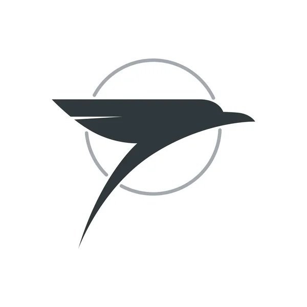 Stilisiertes Vogel-Symbol-Design-Element — Stockvektor