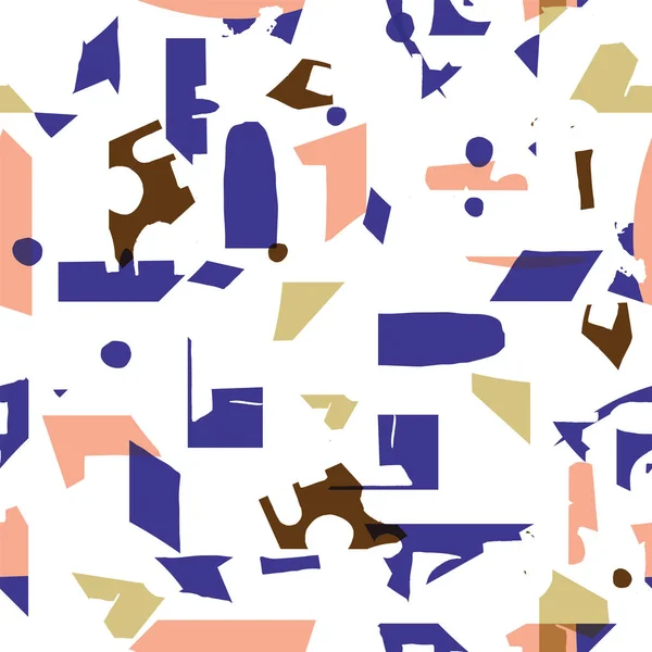 Modern och konstnärlig sömlös mönster design med färgglada Abstr — Stock vektor