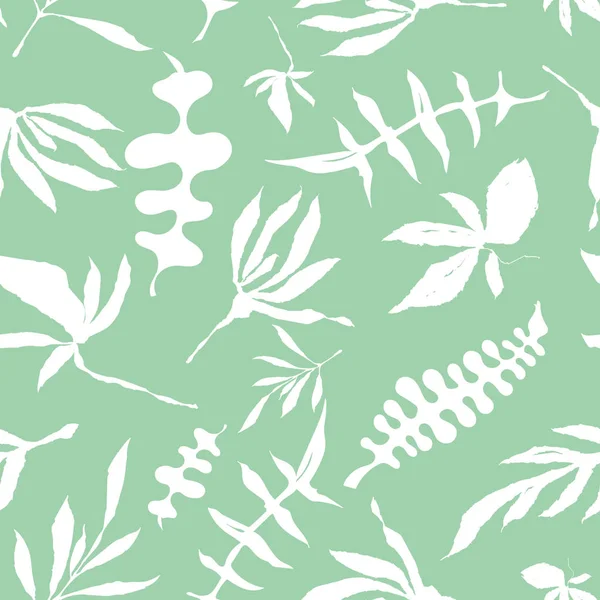 Feuillage floral motif sans couture — Image vectorielle