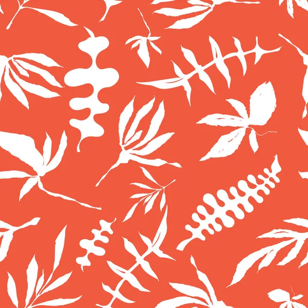 꽃 단풍 매끄러운 패턴 — 스톡 벡터