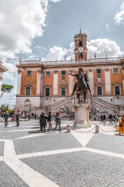 Piazza Campidoglio на Капитолийском холме в Риме — стоковое фото