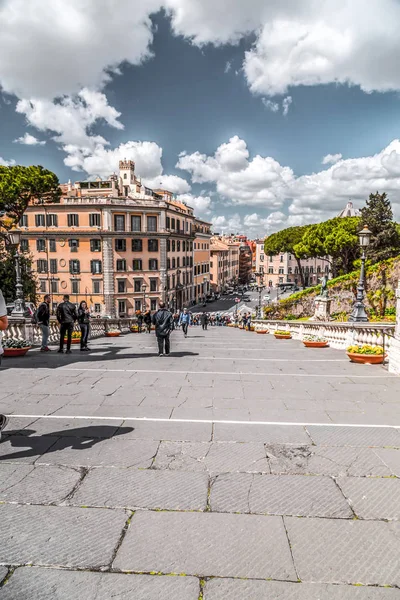 Piazza Campidoglio на Капитолийском холме в Риме — стоковое фото