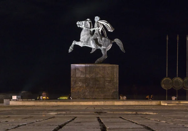 Statue of Alexander the Great of Macedon in Thessaloniki, Greece — Stock Photo, Image