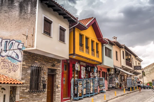 Street view in the old city of Thessaloniki — Stock Photo, Image