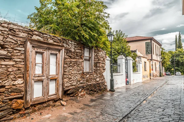 Uitzicht op straat in de oude stad Thessaloniki — Stockfoto