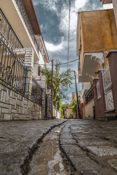 Перегляду вулиць Старого міста Салоніки — стокове фото