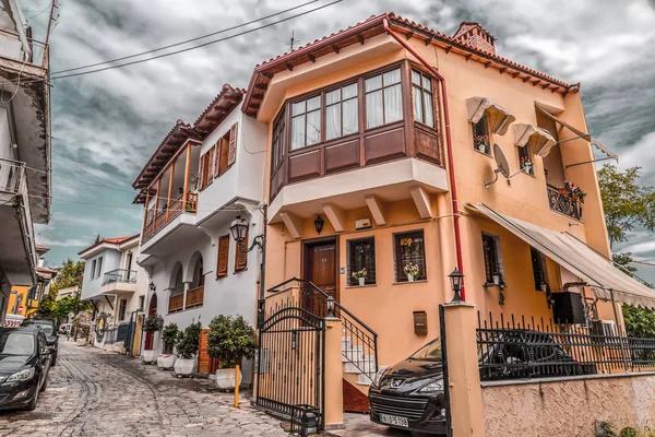 Pemandangan jalan di kota tua Thessaloniki — Stok Foto