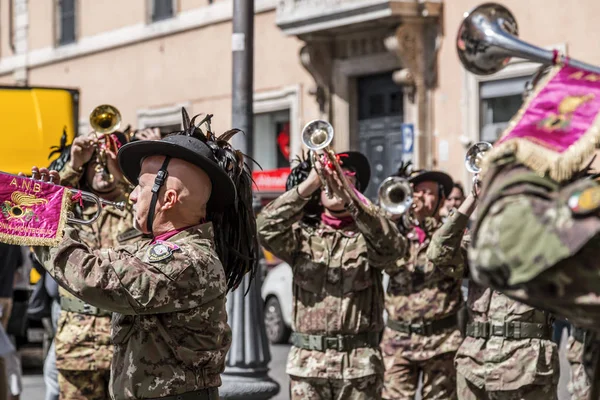 Bersaglieri Army band i Rom — Stockfoto