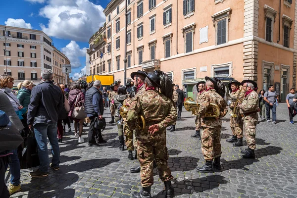 Bersaglieri Army band i Rom — Stockfoto