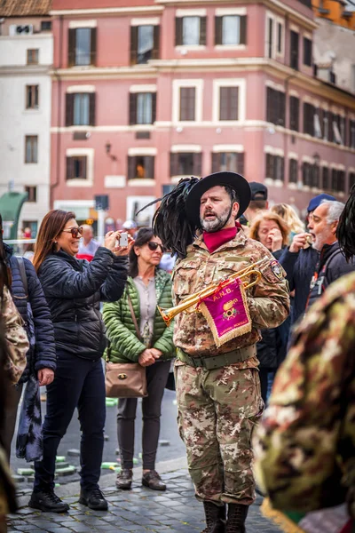 Bersaglieri Army band i Rom — Stockfoto