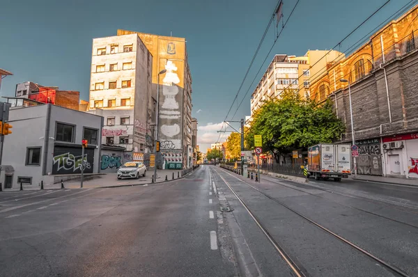 Beyoğlu'nun Karaköy semtinden sokak manzarası, İstanbul — Stok fotoğraf
