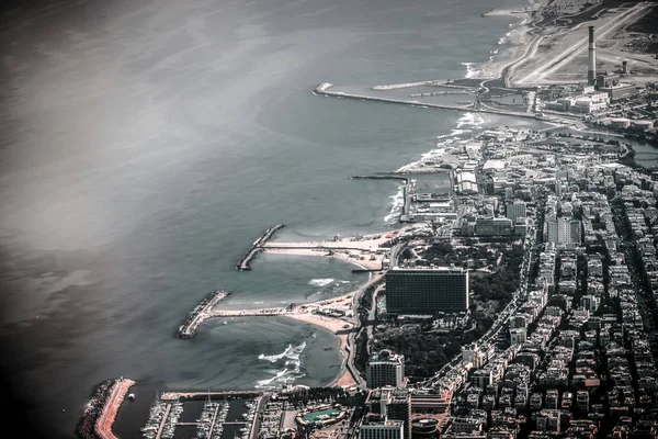 Вид с воздуха на Тель-Авив, Израиль — стоковое фото