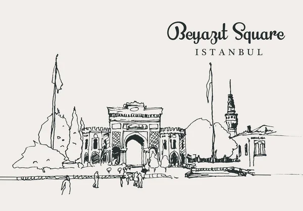 Tekening schets illustratie van Beyazit — Stockvector