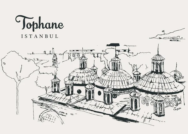 Tekening schets illustratie van Tophane-i Amire — Stockvector