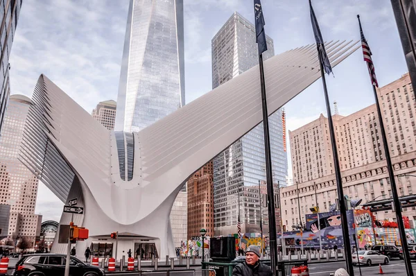 New York États Unis Janvier 2019 Extérieur Bâtiment Oculus Structure — Photo