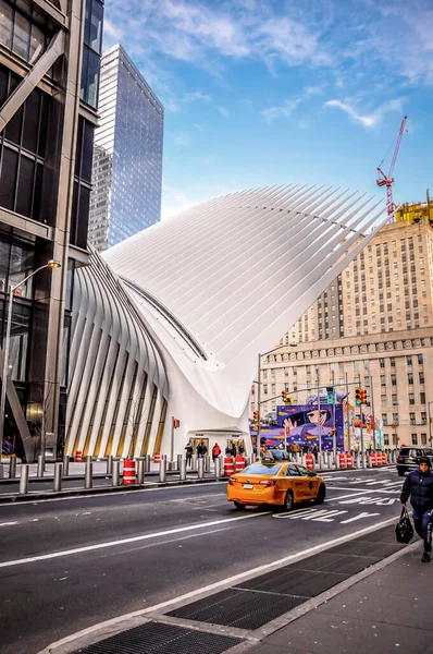 New York City Usa Januari 2019 Exteriör Oculus Byggnaden Ovan — Stockfoto