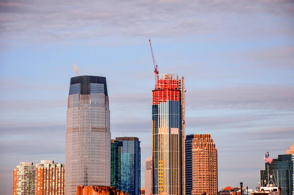 Blick Auf Die Hochhäuser Manhattan Vom Battery Park Nyc Usa — Stockfoto