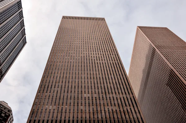 Vista Sulla Strada Edifici Alti Manhattan New York Usa — Foto Stock