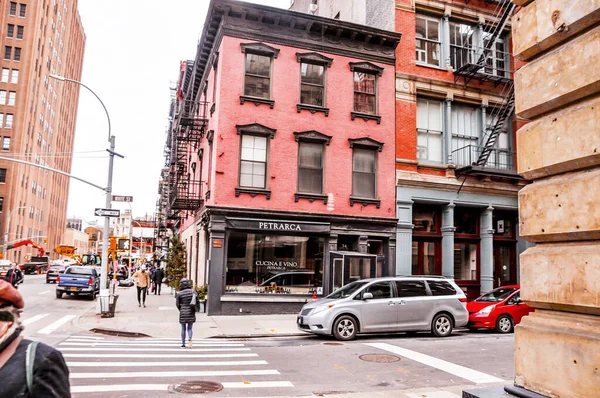 New York City Usa Januari 2019 Street View People Walking — Stockfoto