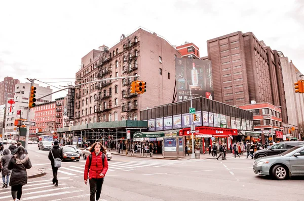 New York City Usa Januari 2019 Street View People Walking — Stockfoto