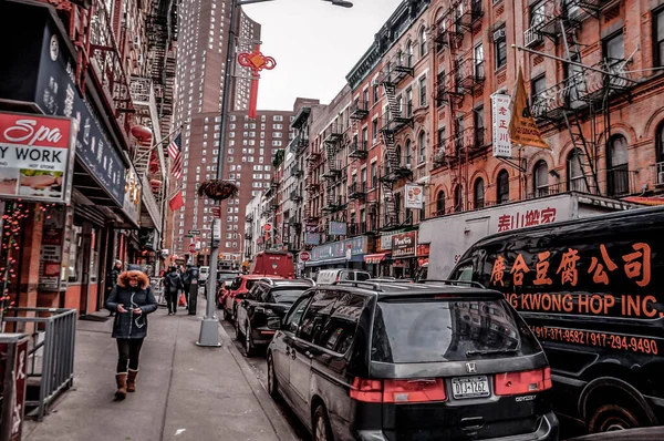 New York City Usa Januari 2019 Street View People Walking — Stockfoto