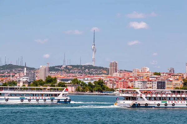 Istanbul Turquie Juin 2020 Vue Depuis Littoral Kadikoy Côté Asiatique — Photo