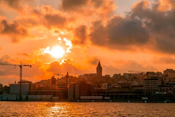 Istanbul Turquie Juin 2020 Vue Depuis Littoral Corne Tour Galata — Photo