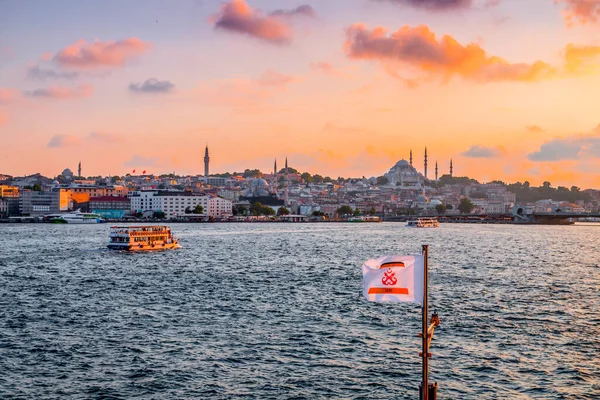 Istambul Turquia Junho 2020 Vista Istambul Pôr Sol Litoral Golden — Fotografia de Stock