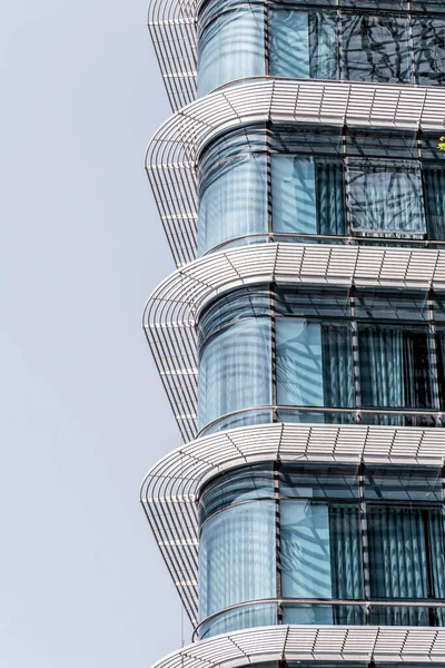 Modello Dettaglio Facciata Edificio Con Facciata Rotonda Angolo Metallo Dettaglio — Foto Stock