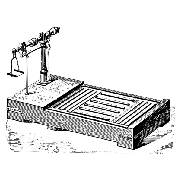 Vintage Stilvektorillustration Einer Mechanischen Waage — Stockvektor