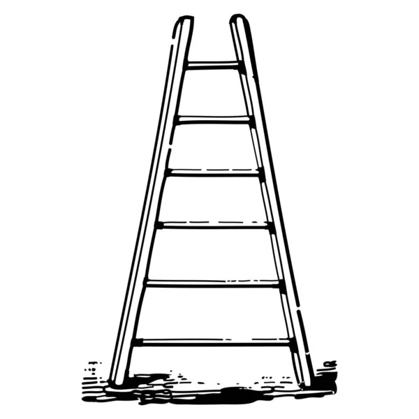 Vintage Engraving Style Vector Illustration Ladder — Stock Vector