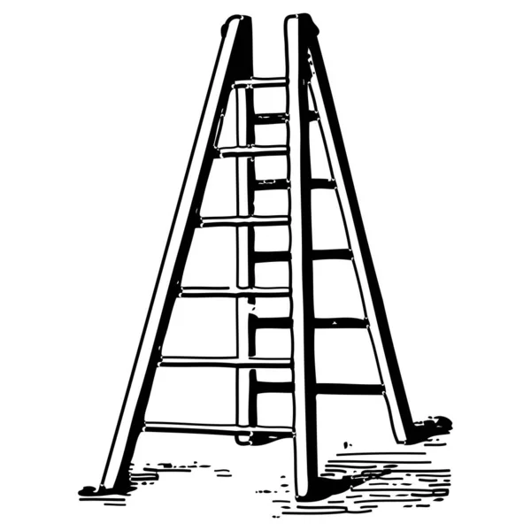 Vintage Engraving Style Vector Illustration Ladder — Stock Vector