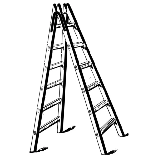 Vintage Engraving Style Vector Illustration Ladder — Stock Vector