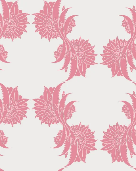 Estilo Iznik Floral Padrão Sem Costura Azulejo Papel Parede Papel — Vetor de Stock