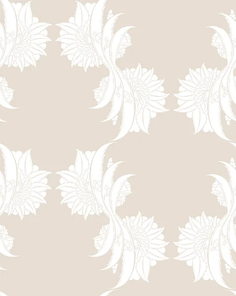 Квітковий Стиль Ізнік Безшовний Візерунок Плитка Шпалери Обгортковий Папір Дизайн — стоковий вектор