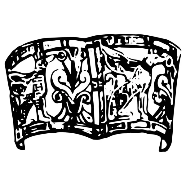 古代エジプトのシンボルのヴィンテージ彫刻スタイルのベクトルイラスト — ストックベクタ
