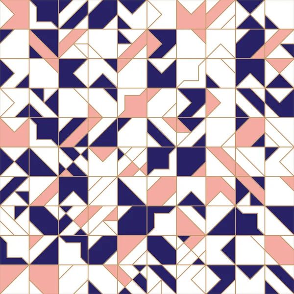 幾何学的ベクトルシームレスなパターンデザイン ウェブとプリントのための現代的な繰り返しの背景 — ストックベクタ