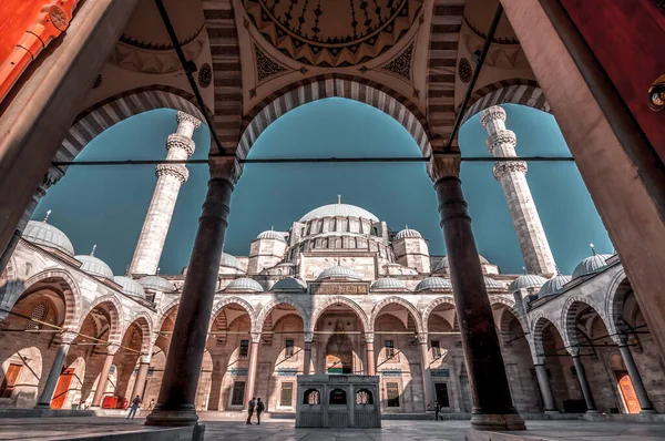 Estambul Turquía Julio 2020 Vista Exterior Mezquita Suleymaniye Ubicada Tercer —  Fotos de Stock