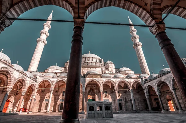 Estambul Turquía Julio 2020 Vista Exterior Mezquita Suleymaniye Ubicada Tercer — Foto de Stock