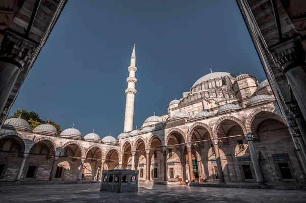 Vista Exterior Mesquita Suleymaniye Localizada Terceira Colina Istambul Mesquita Foi — Fotografia de Stock