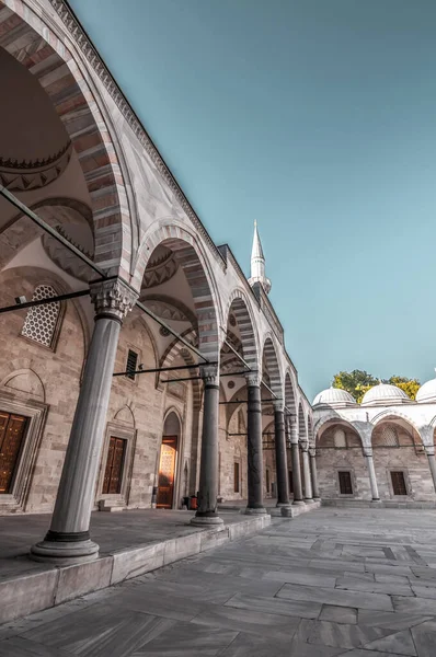 Vue Extérieure Mosquée Suleymaniye Située Sur Troisième Colline Istanbul Mosquée — Photo